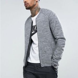 Nike Sportswear Tech Knit Jacket Full Zip Carbon Heather Gray L